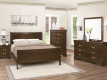 Louis Philippe cappuccino bedroom set