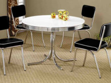 Retro round dining set