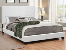 Mauve platform white bed frame