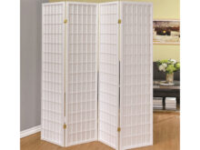 Roberto 4 panel white room divider