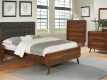 Robyn walnut platform full bed frame