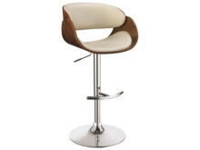 Dana adjustable white stool