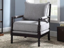 Colonial gray accent chair