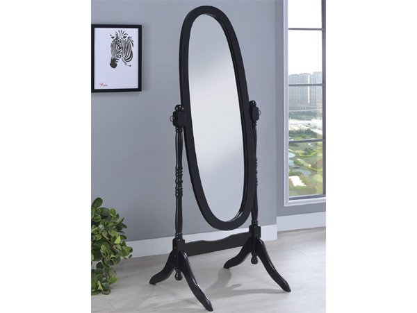 Foyet black floor mirror
