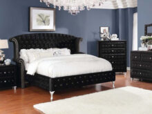 Deanna black platform bedroom set