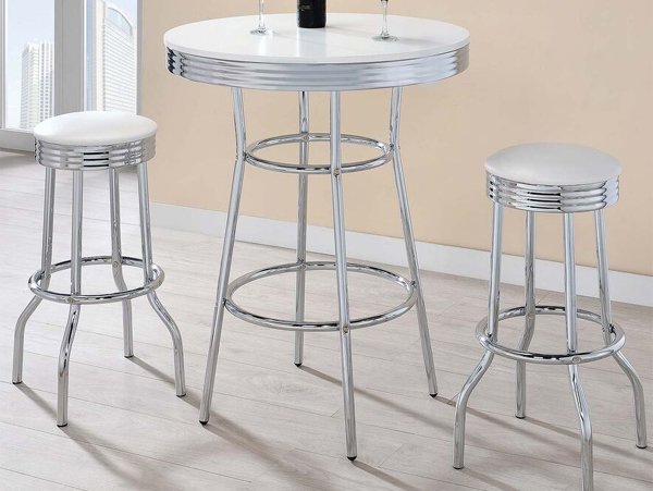 Retro white bar set