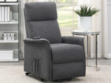 Herrera power lift massage charcoal recliner