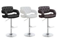Brandi adjustable black stool
