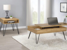 Fanning lift coffee table set