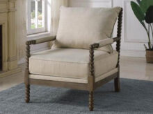 Colonial beige accent chair