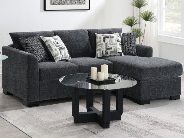 Storey charcoal sleeper sectional