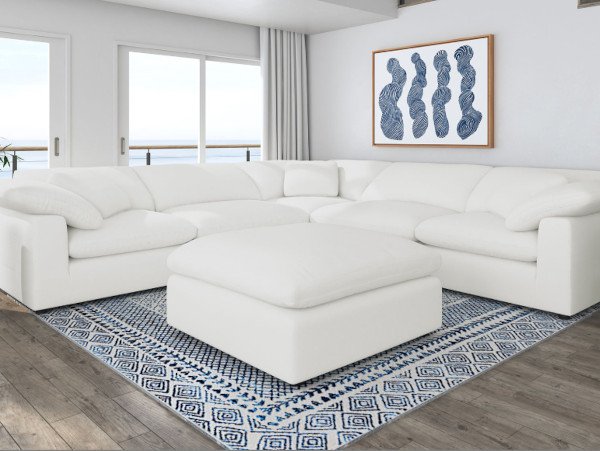 Raleigh modular ivory sectional