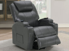 Sanger power lift massage charcoal recliner