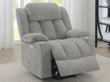 Houston power lift gray recliner