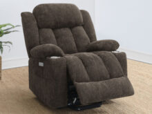 Houston power lift charcoal recliner