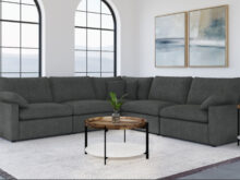 Collins reclining power charcoal sectional