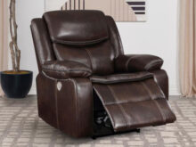 Sycamore power brown recliner