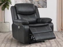 Sycamore power charcoal recliner