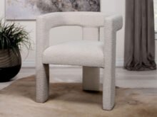 Petra white accent chair