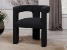 Petra black accent chair