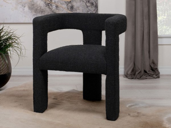 Petra black accent chair