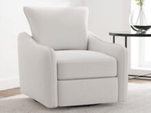 Madia swivel ivory accent chair
