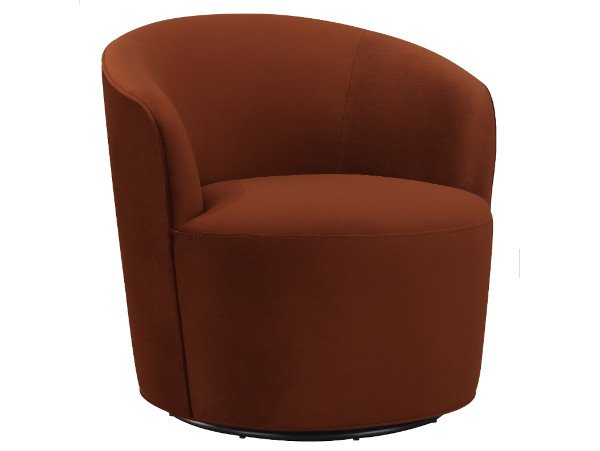 Joyce swivel red accent chair