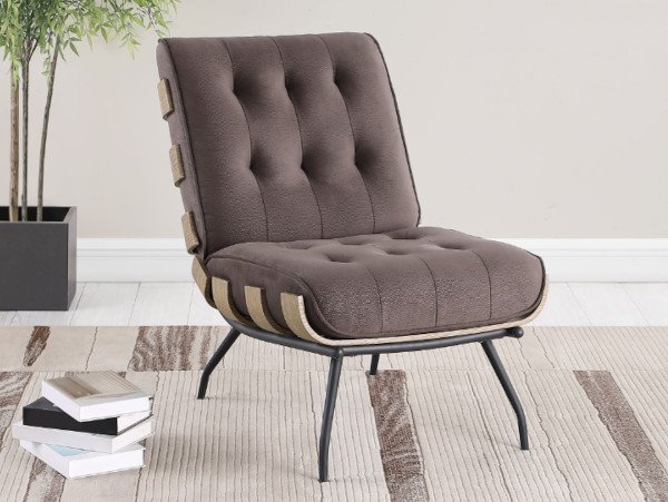 Aloma brown accent chair