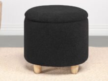 Valia black ottoman