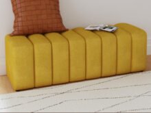 Summer yellow bench