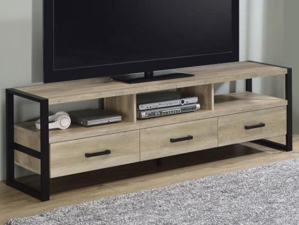 James wide natural TV stand