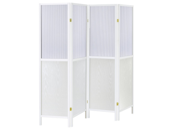 Mattison 4 panel white room divider