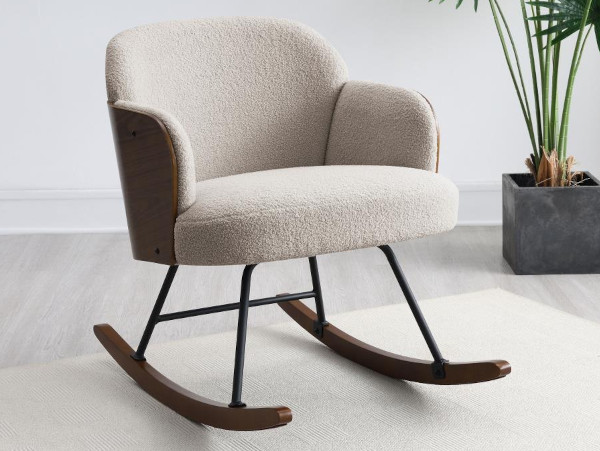 Paige taupe rocking chair