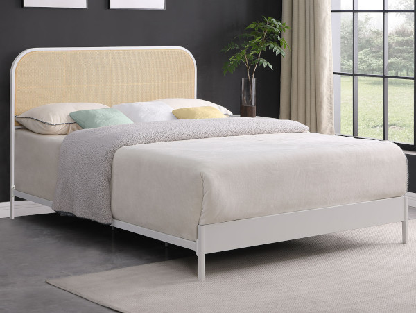 Amherst white eastern king bed frame