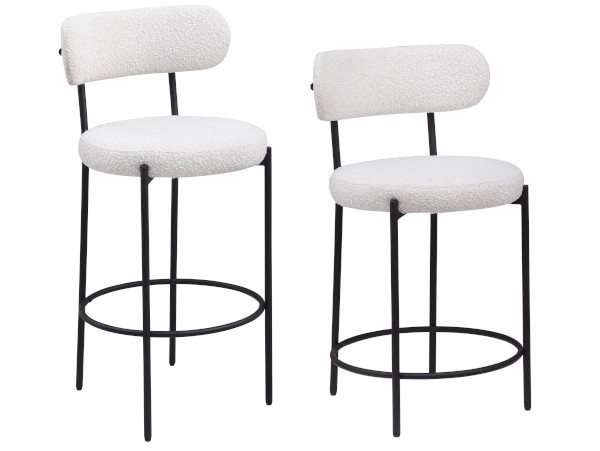 Viola white bar stool