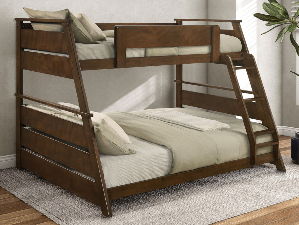 Holden twin/full walnut bunk bed