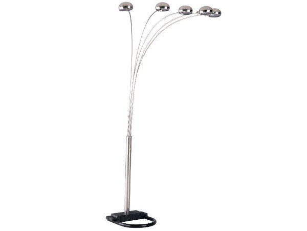 Five Cap nickel floor lamp