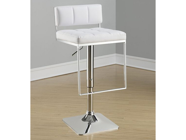 Drop leg white adjustable stool