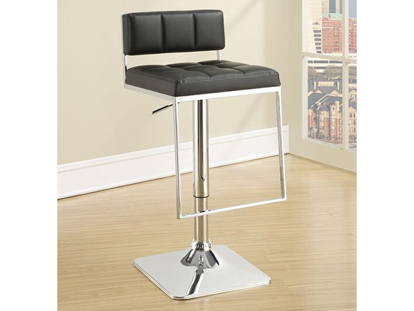 Drop leg black adjustable stool
