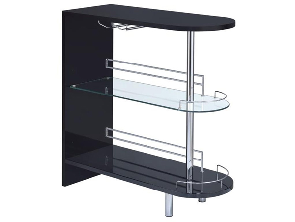 Slender black display bar