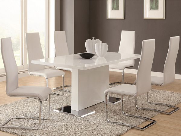 Natalie white dining set