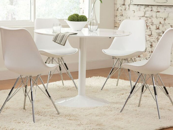 Lowry white dining set