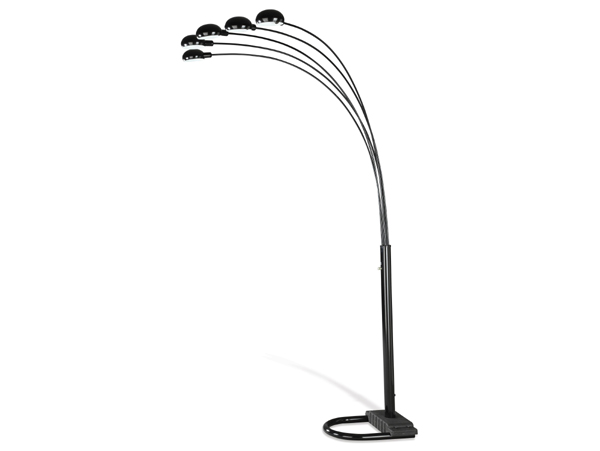 Spindle black floor lamp