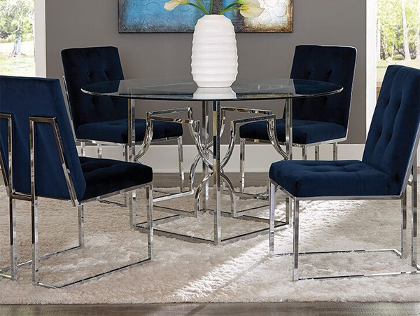 Starlight chrome dining set