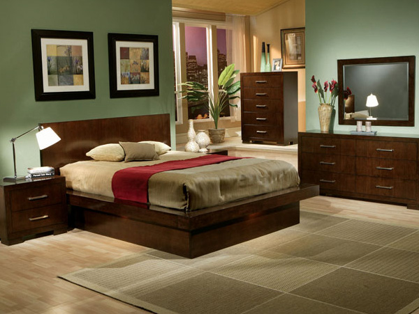 Jessica platform cappuccino bedroom set