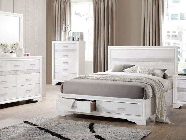 Miranda platform white bedroom set