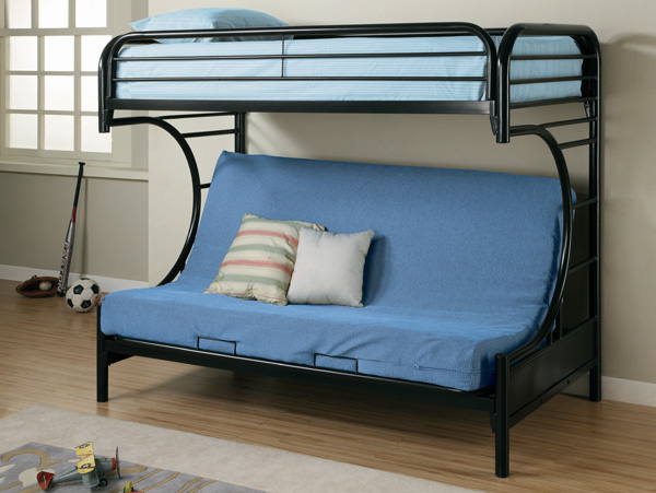 Montgomery twin/full black bunk bed