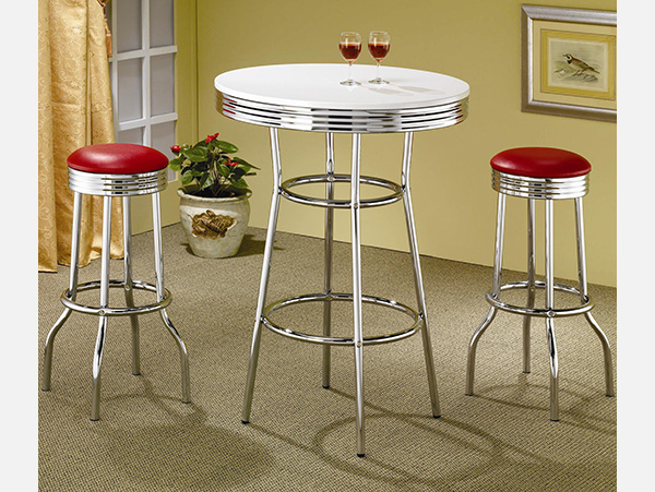 Retro red bar set