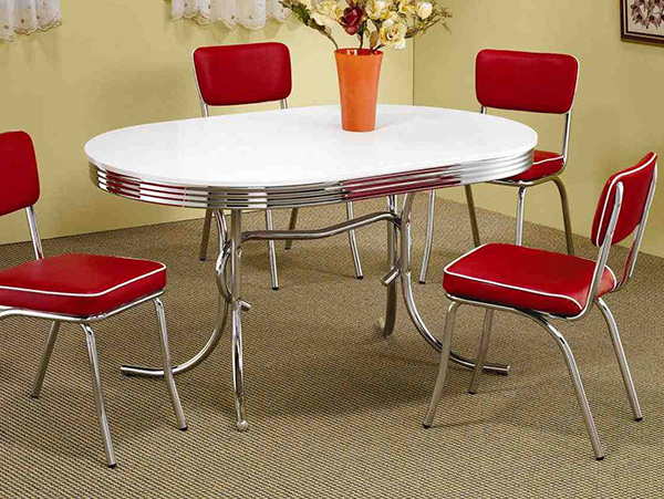 Retro oval dining set
