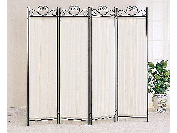 4 panel curtained room divider